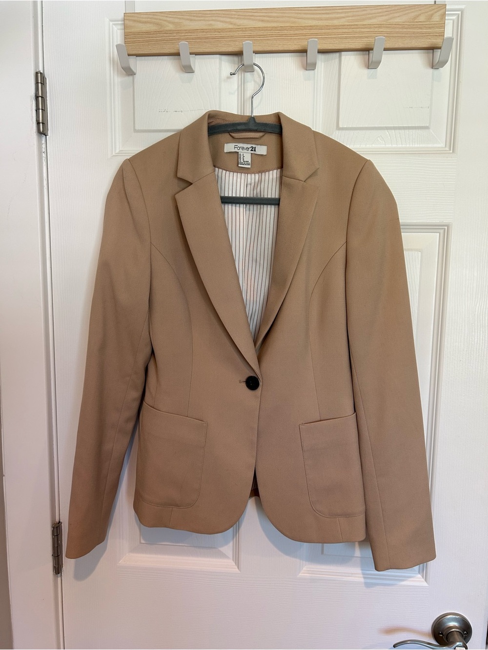 Forever 21 Beige Single-Button Blazer